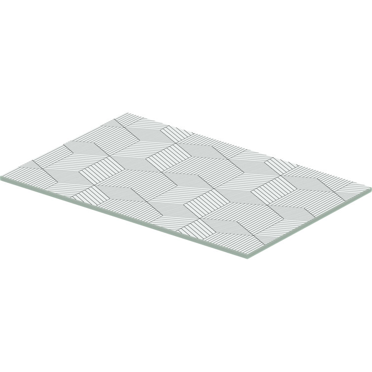 Durasquare Cubic Line 30.38" x 15" x 0.38" Glass Inserts