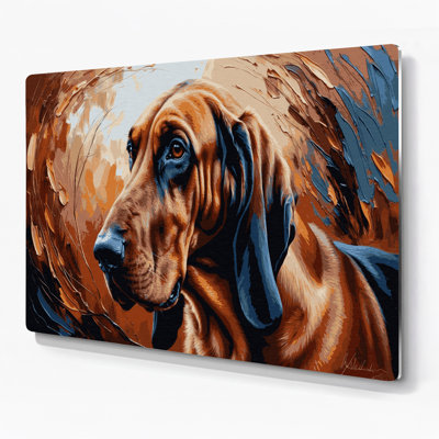 «Dogs», art mural brun en métal