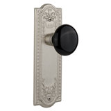 Meadows Plate with Black Porcelain Door Knob