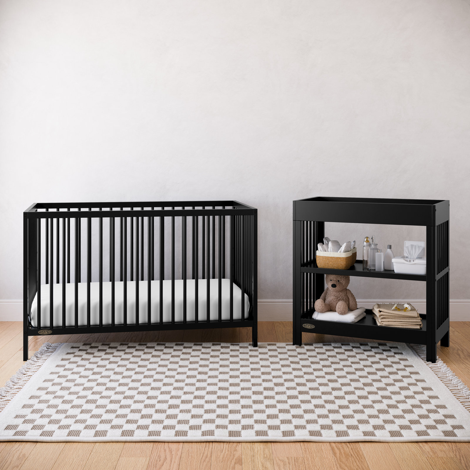 Graco Teddi 2-Piece Nursery Furniture Set, Black