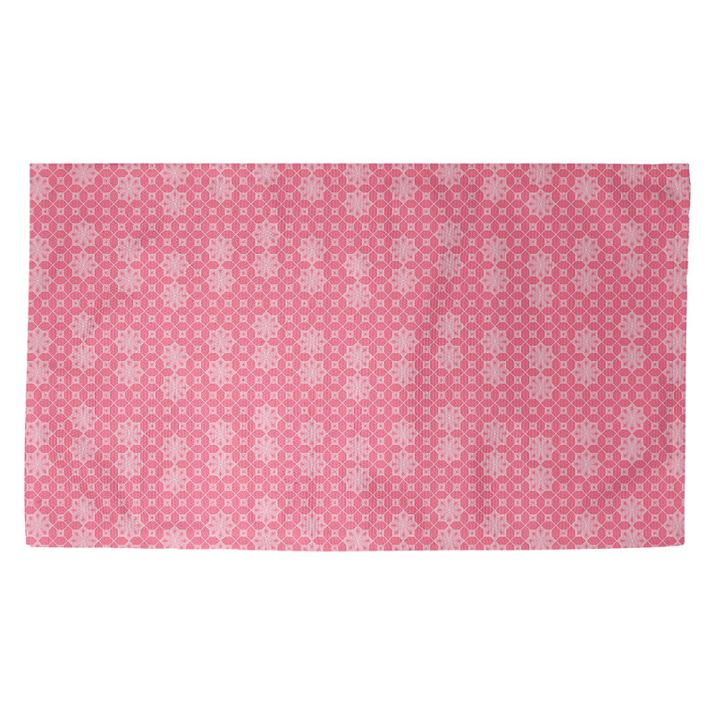 Tapis à treillis rose/ivoire Avicia, Rectangle 2 pi 2 po x 3 pi 4 po