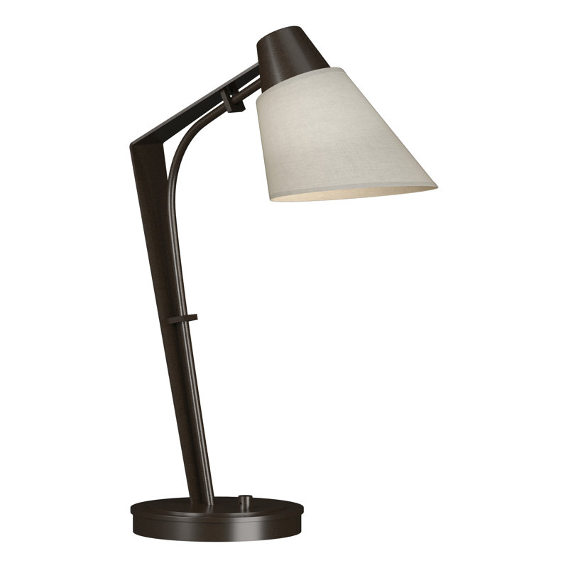 Reach 21.9" Desk Lamp, Natural Anna, Oil Rubbed Bronze