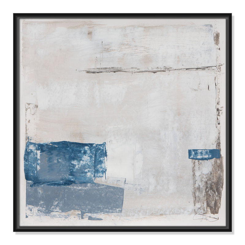 Denim glacé - reproduction carrée par Casa Fine Arts, Noir, H 25,5 po x l 25,5 po