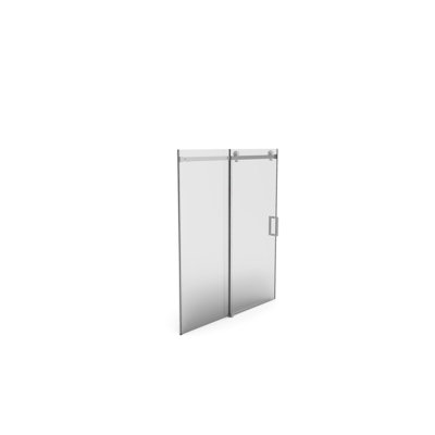 Sliding Shower Door 56" - 60" Wide, 70" High, With 8mm Tempered Glass, Brushed Nickel Finish, Waterproof And Buffer For Seamless Access 56 60 Inches Wide 70 Height, 5/16"(8mm) Thick Double Side Easy
