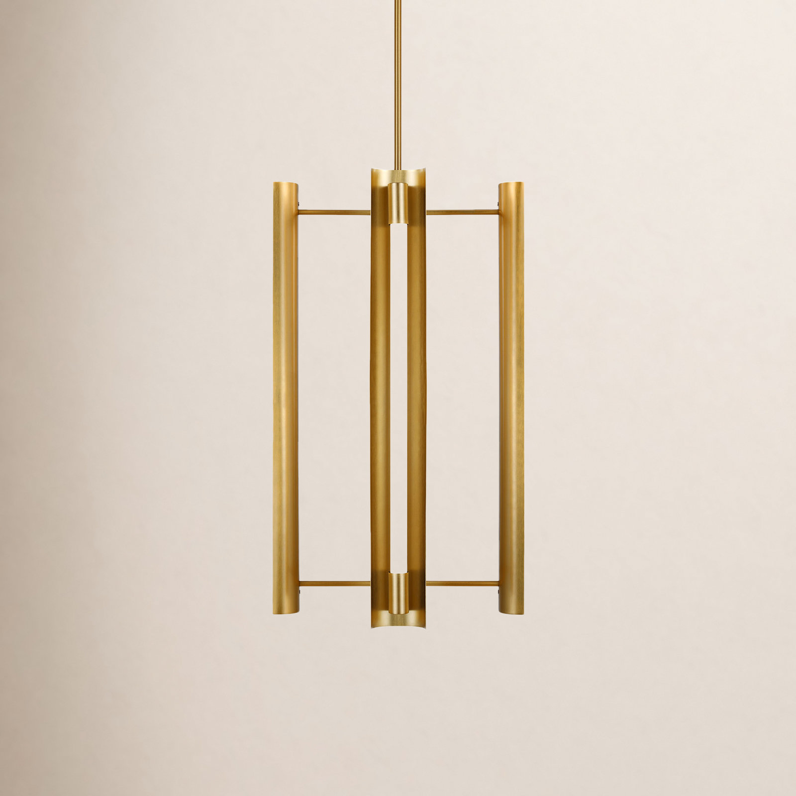 Futch Pendant, 28" H x 16.13" W x 16.13" D, 4, Burnished Brass
