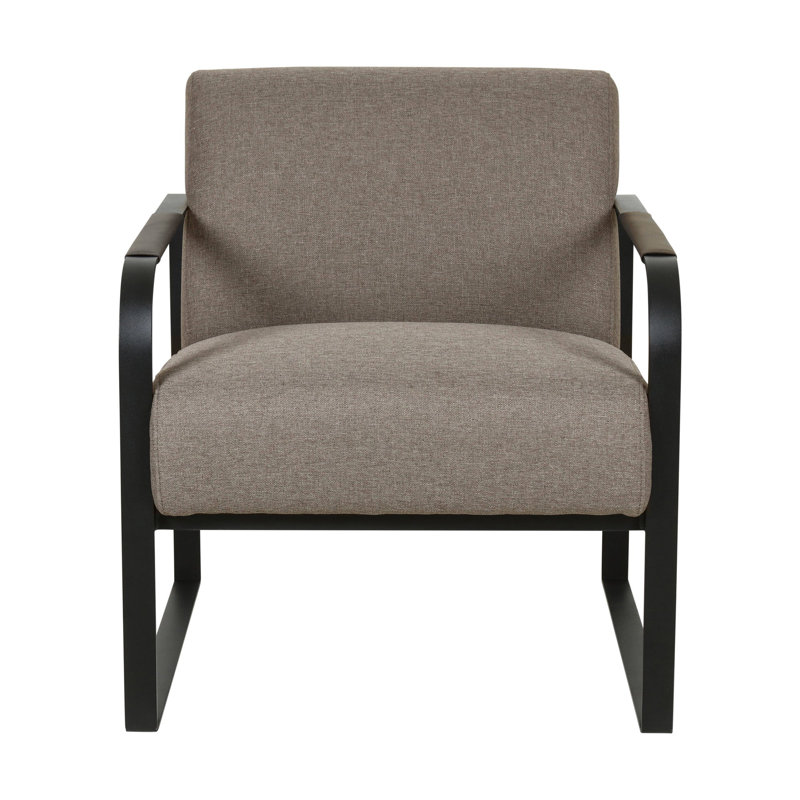 Upholstered Occasional Chair, Gray Polyester Blend