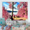 «Pink and Purple Fantasy Forest By The Late», reproduction sur toile flottante