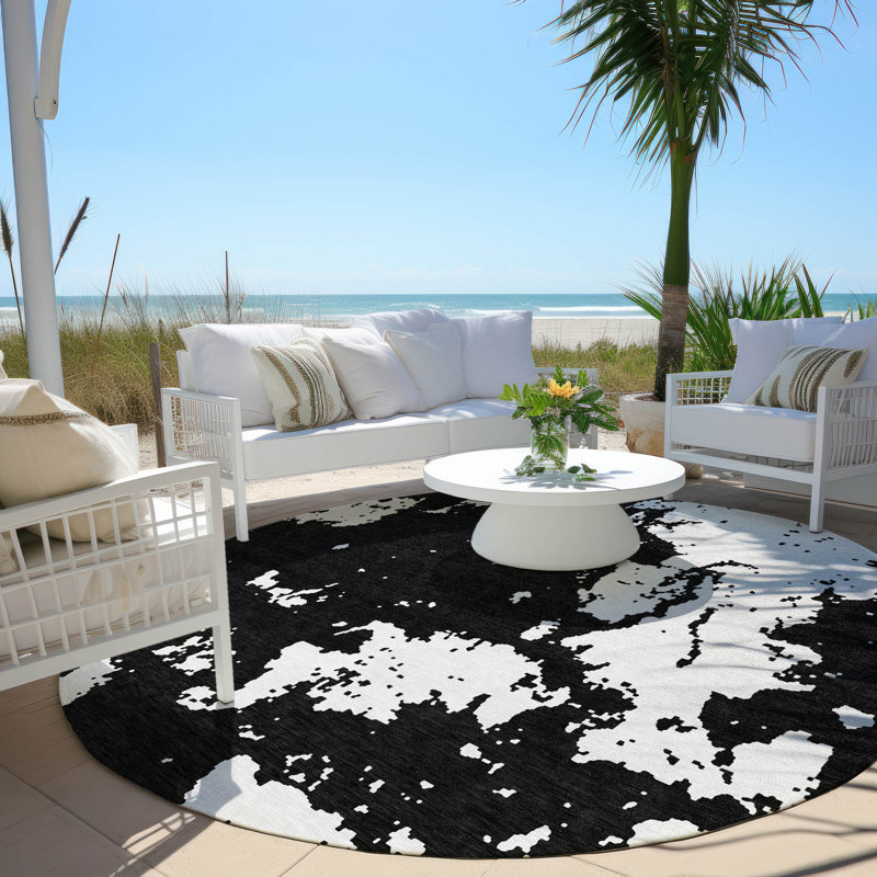 Tapis intérieur / extérieur Maliana, Rond 8 pi