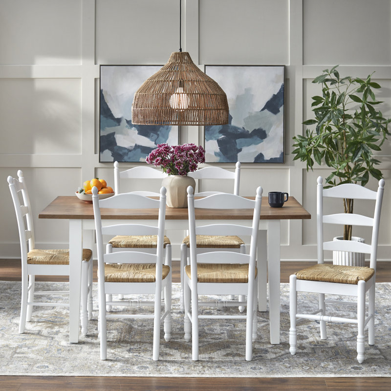 Buitrago Dining Set, 7 Pieces: Table, 6 Chairs