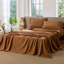 Drap plat 100% coton lavé MooMee-107894574-107894587