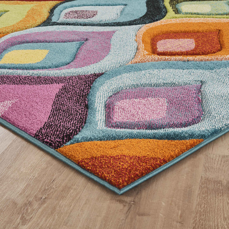 Geometric Shapes Area Rug, 160 x 230 cm (Rectangular)