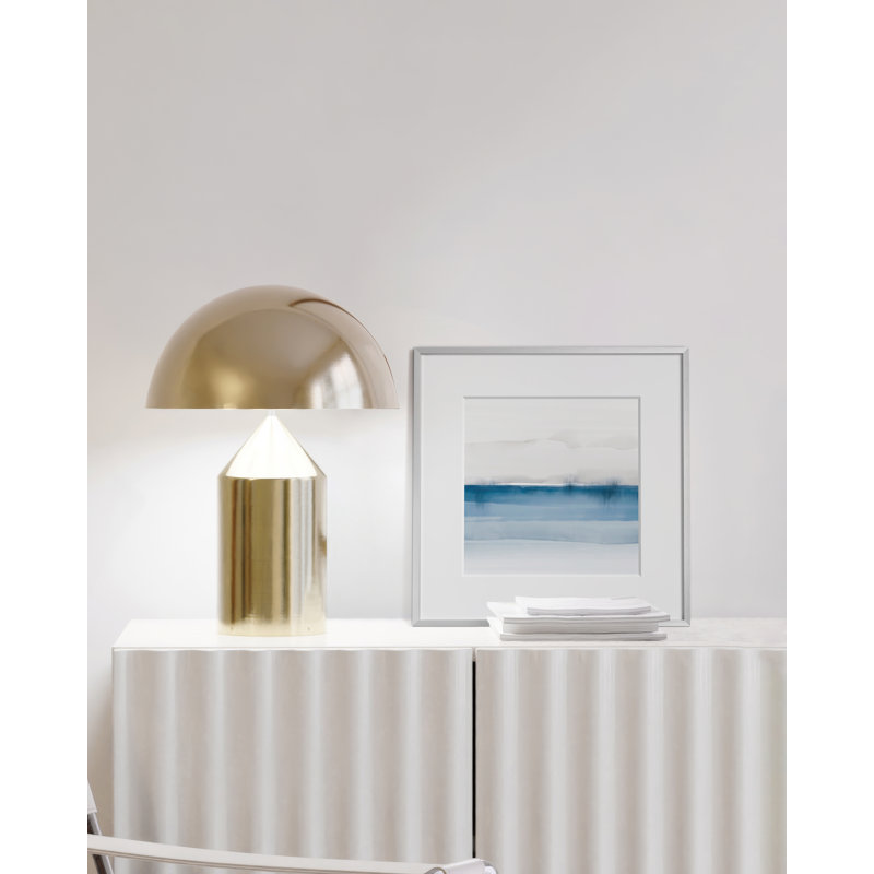 Cadre photo en métal avec verre, Argent, L 12 po x H 12 po