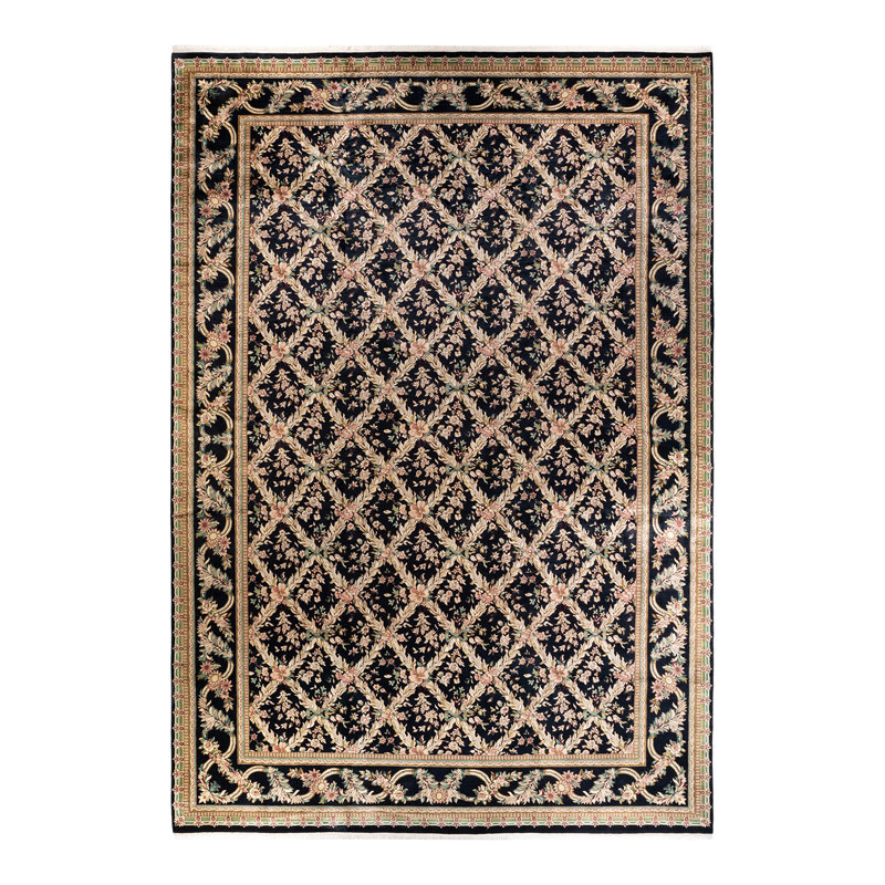 Mogul One-of-a-Kind 12'1" X 18'1" 2000s Wool Area Rug in Black