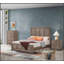 Contemporary 4-Drawer Storage Chest With Metal Handles And Grey Oak Finish For Modern Home Organization