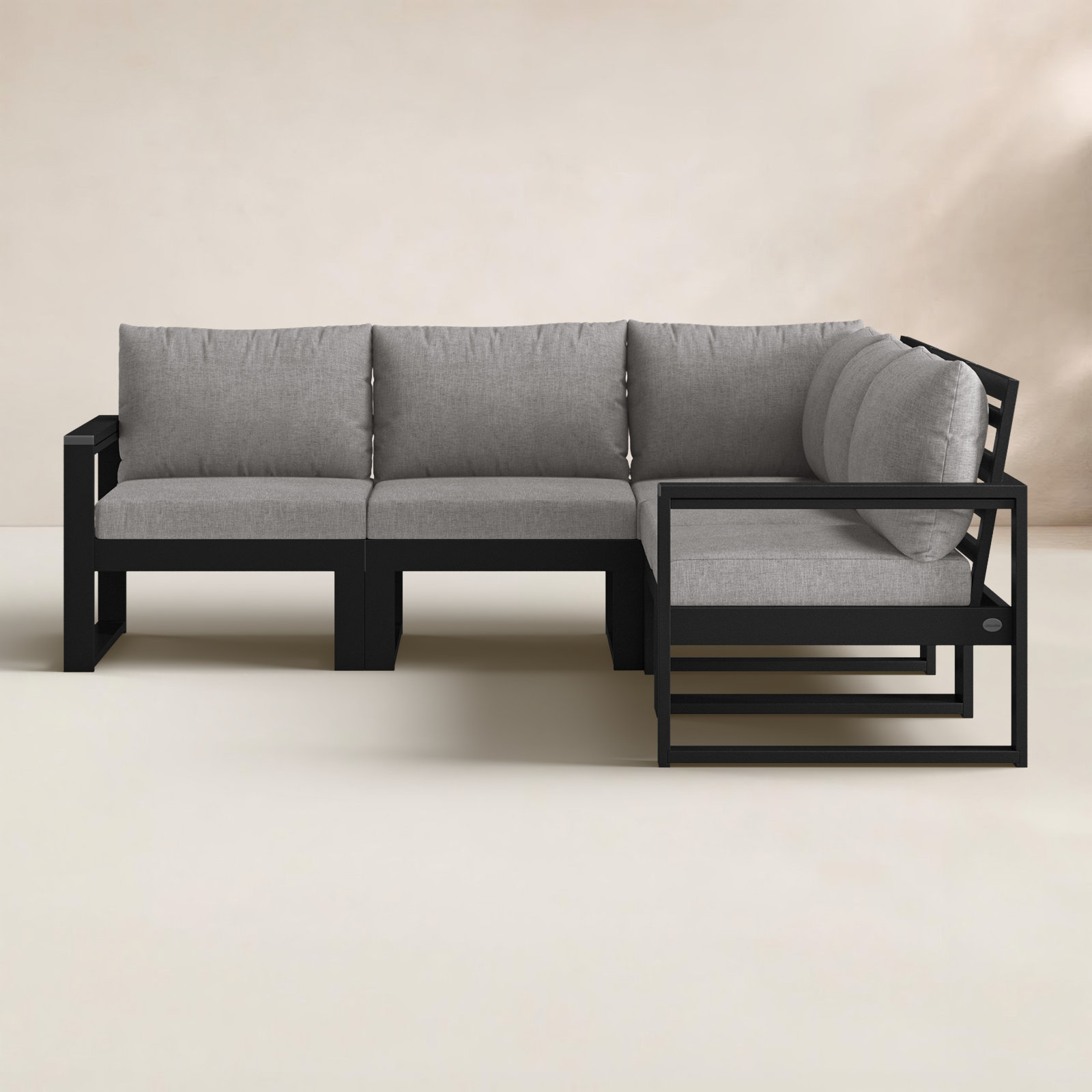 EDGE 5 - Person Seating Group with Cushions, Gray, Black