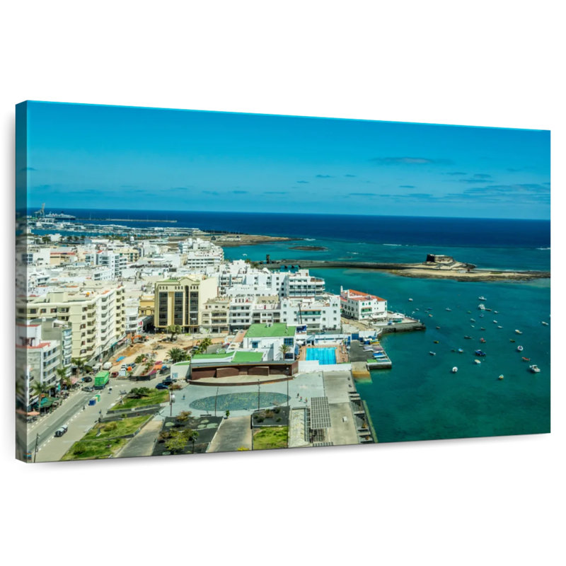 Gillard Canary Islands Seaside Town, 24" H x 36" W