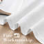 Rideaux semi-transparents avec œillets en mélange de lin - 37 po / 52 po de largeur, panneaux semi-privés et filtrant la lumière pour chambre à coucher -1267717050-1267717041