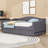 Upholstered Daybed with Trundle and LED Lights-202597667-202597665