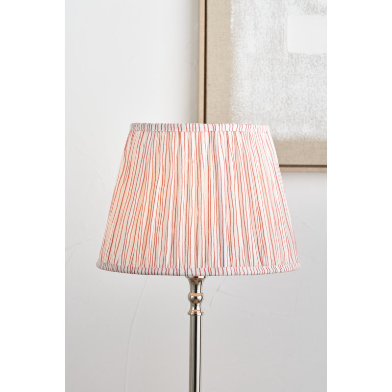 Pleated Cotton Lamp Shade, 31cm H x 45cm W x 45cm D, Cinnamon