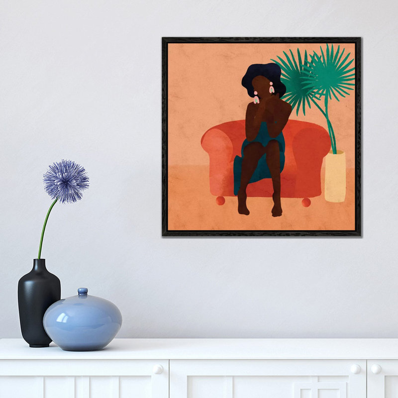 Nas by Reyna Noriega - Print on Canvas, 66.04 cm H x 66.04 cm W, Black Framed