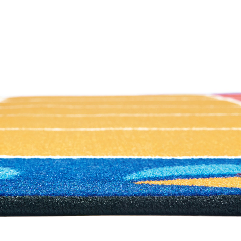 Tapis de salle de classe capitonné bleu / rouge Fun with Phonics, Rectangle 8 pi 4 po x 13 pi 4 po