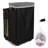 Fabric Rolling Laundry Hamper with Handles-1937876110
