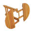 Table d'appoint pliable en bois avec finition et portable, idéale pour les rassemblements en plein air