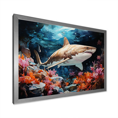 Silent Hunter Sharks Portrait III - plage et océan, art mural sur toile