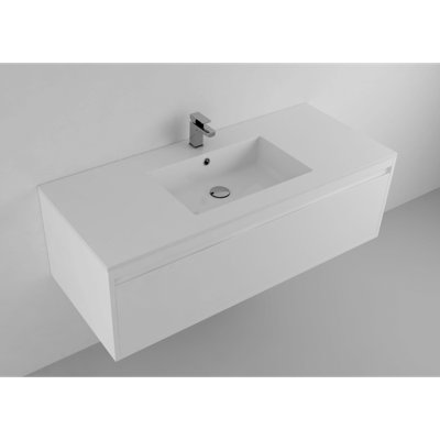 Lavabo de salle de bain moderne simple 48 po Lugan