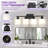 24" 4-Light Black Bathroom Vanity Light with White Shade, Rustproof Wall Sconce-245834239-245834214