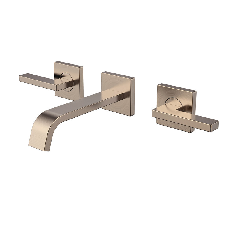 Robinet de salle de bain mural avec ensemble de drain lura, Bronze brossé