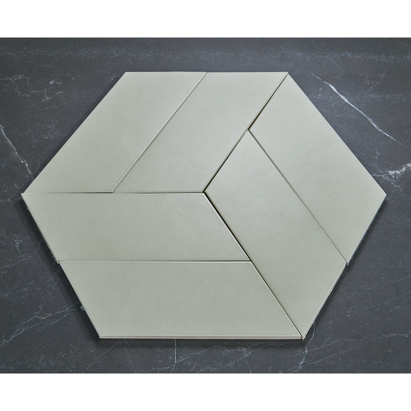 Carreau en porcelaine à chevron gauche 4 "x 10" Cement Series