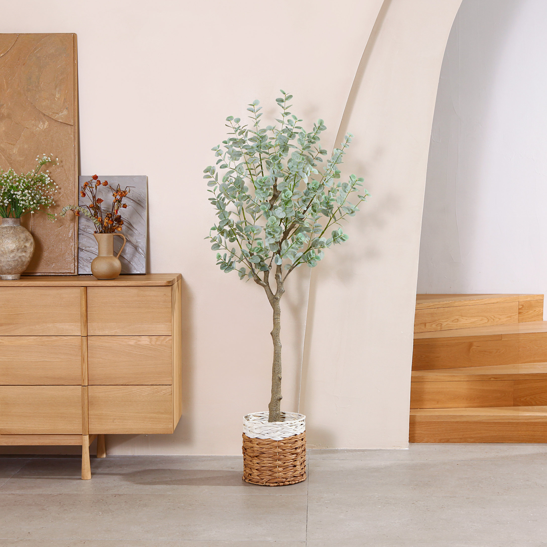 Primrue Adcock Faux Eucalyptus Tree in Pot & Reviews Wayfair