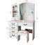 Meuble-lavabo élégant avec lumières et table - 3 choix de couleurs, armoire de rangement en cube