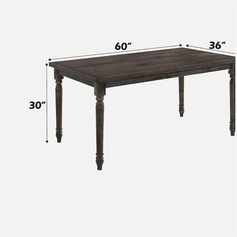 Claudia II Weathered Gray Finish Dining Table