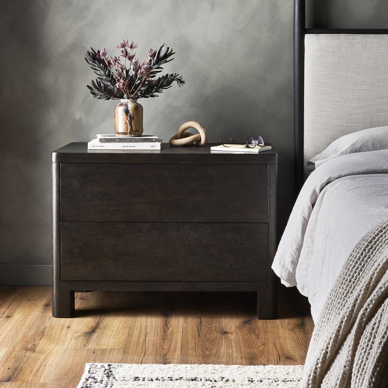 Talullah Noeline Nightstand, Smoked Black Oak