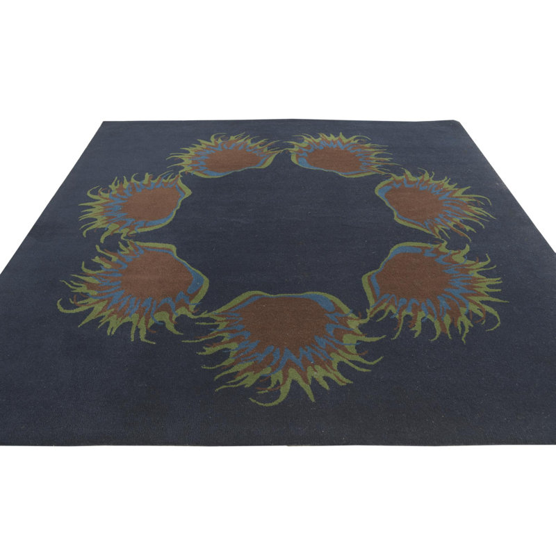 Tapis carré bleu marine Orlando