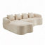 Canapé modulaire en L à compression complète avec méridienne incurvée, canapé modulaire en chenille, haute densité pour le salon en appartement-1307865445