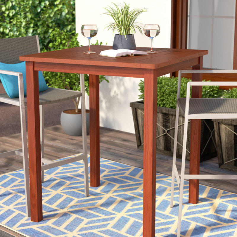 Table de bar en bois massif Gwenda, Brun cannelle