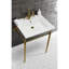 Plateau de meuble-lavabo simple 25,19 po Fauceture en blanc avec lavabo-46500977