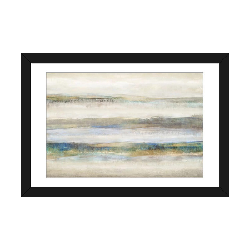 «Linear Motion» non disponible sur toile, H 16 po x l 24 po x P 1 po, Papier d'art encadré noir, Blanc