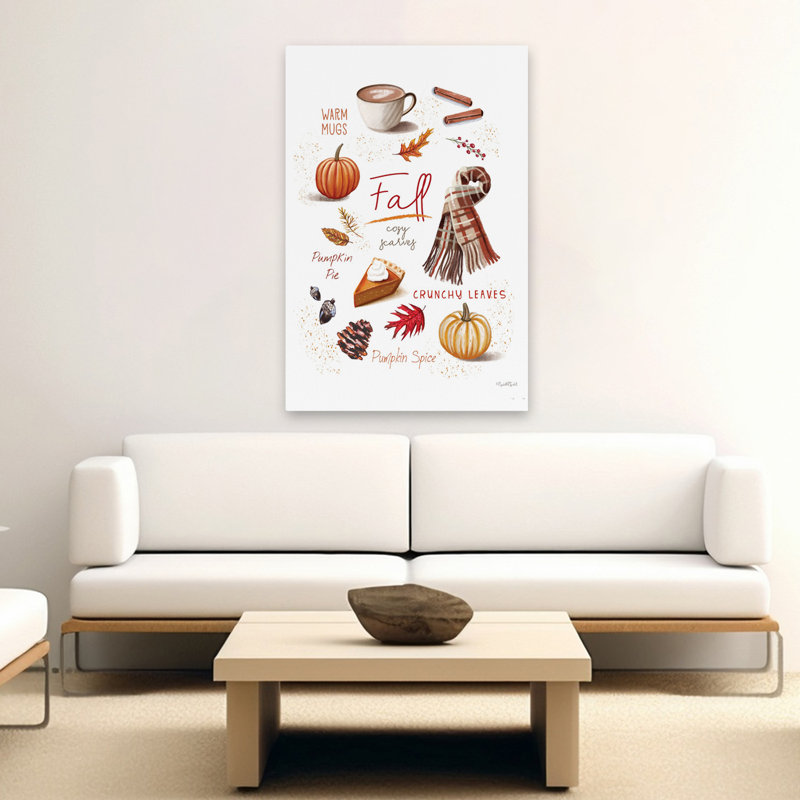 All About Fall - Contemporary Fall Elements Cozy Scarves - Art de la tarte à la citrouille, H 40 po x l 60 po