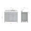 Meuble-lavabo simple 42 po avec plateau en marbre de Carrare Aberdeenshire-85364148