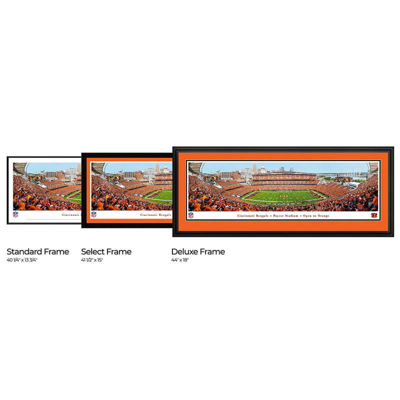 Cincinnati Bengals, Out - Cadre standard, Papier, Pas de tapis, H 13,5 po x l 40 po x P 0,1 po