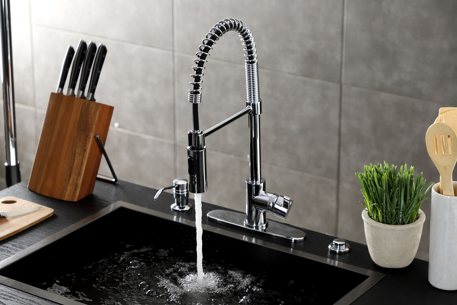 Kingston Brass Continental Pre-Rinse Faucet, Polished Chrome