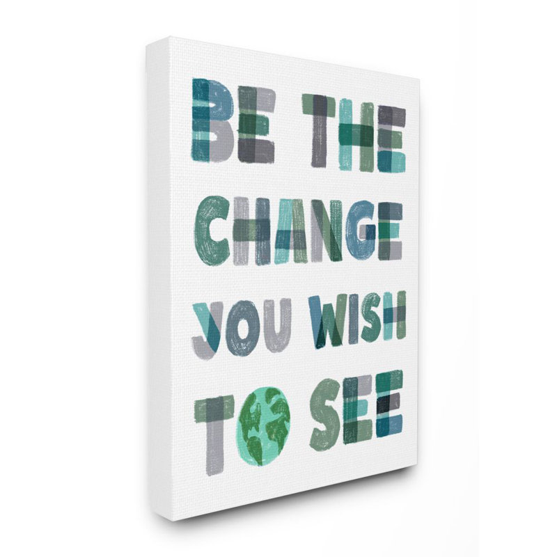 « be the change pastel letters kids inspiration word design » par daphné polselli, impression, H 30 po x l 24 po, Toile