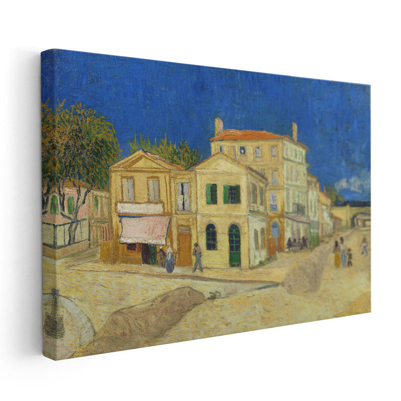 The Yellow House, 1888 - reproduction d'art sur toile, H 20 po x l 30 po