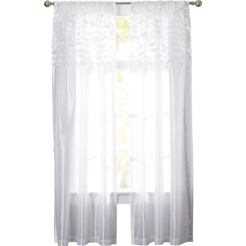 Panneaux de rideaux semi-transparents avec passe-tringle Gagliano, Gris clair, l 54 po x L 63 po