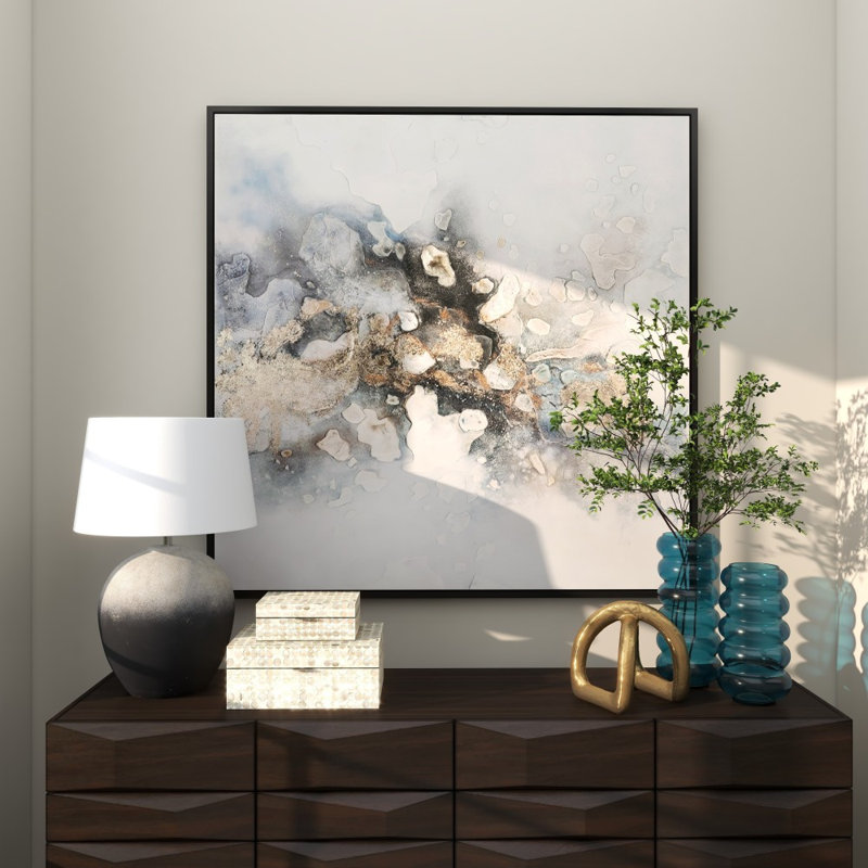 Watercolor Blotch - Peinture sur toile, L 47,20 po x P 1,50 po x H 47,20 po
