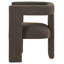 Chaise d'appoint rembourrée 1pc Contemporary Boucle Chocolat entièrement revêtue de tissu bouclé à l'allure luxueuse et aux courbes douces-1330912612